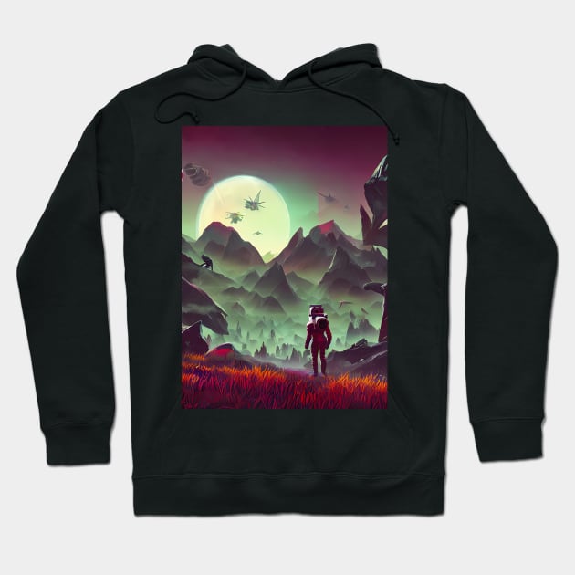 No Mans Sky - A Travelers Journey Hoodie by AfroMatic